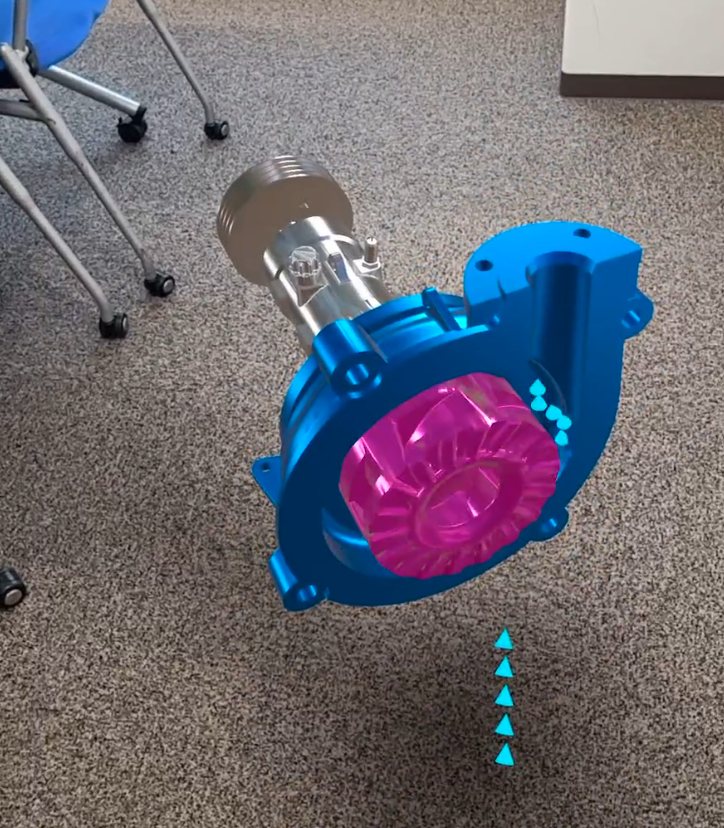 製品3DCGのAR表示
